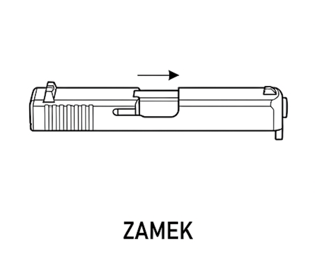 Schemat zamka broni.